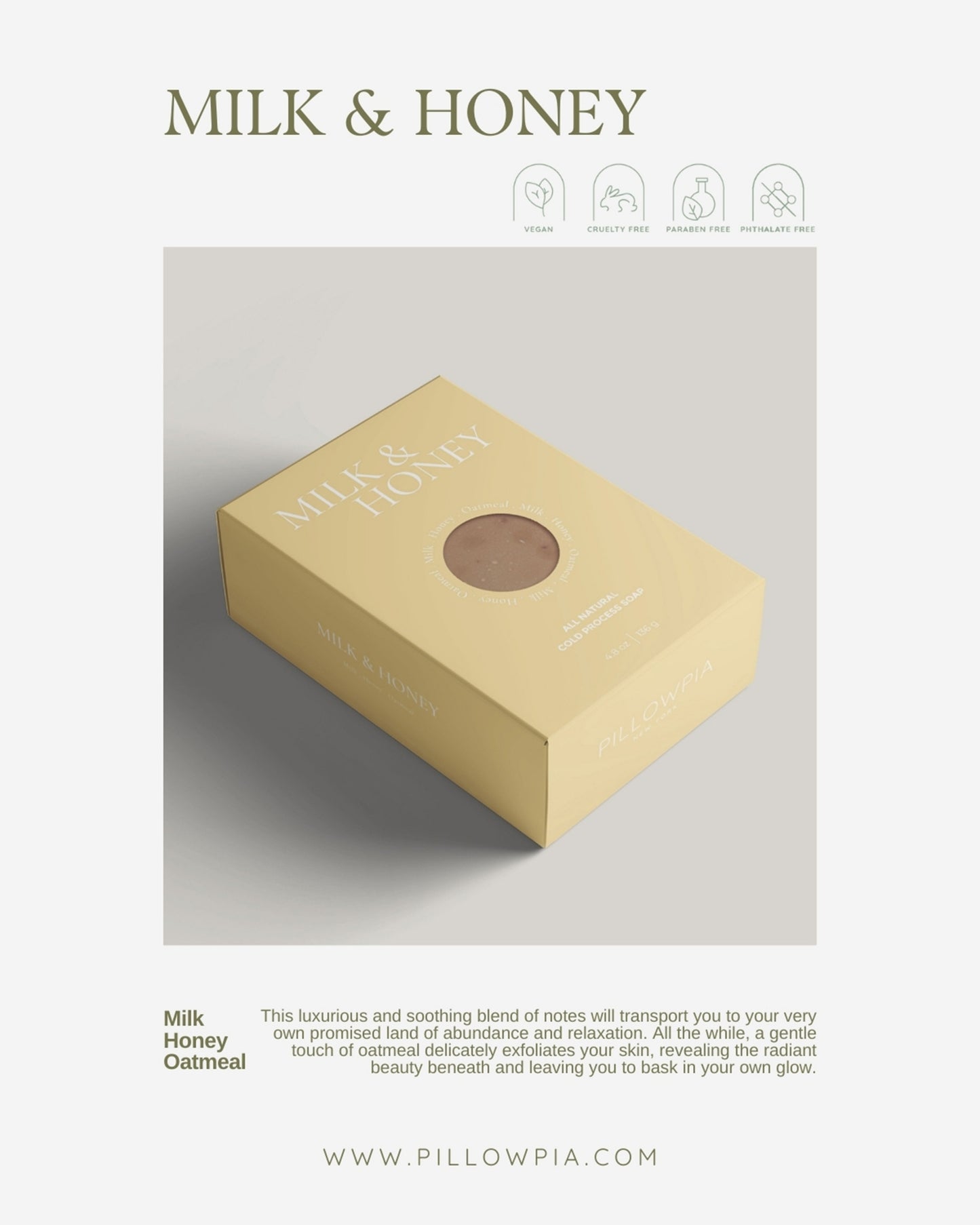 cold process bar soap - milk & honey