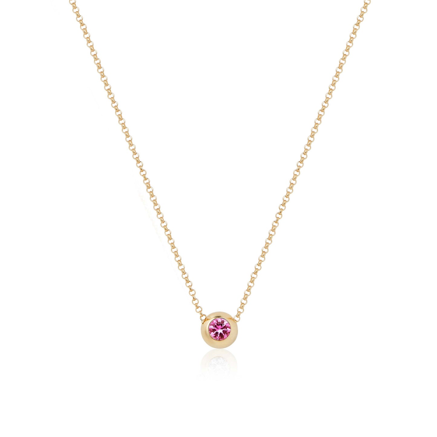 Pink Sapphire Note Pendant