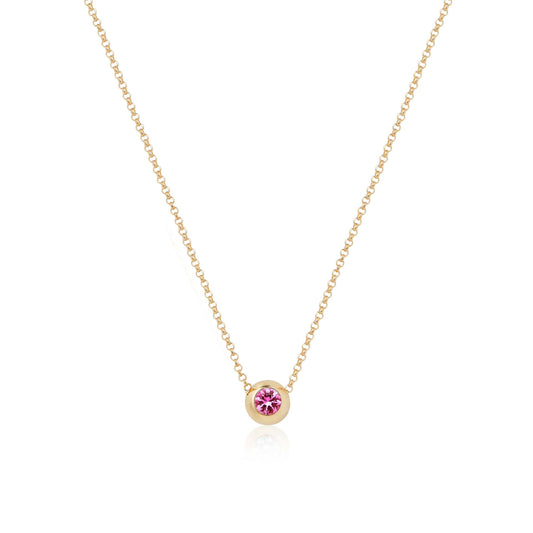Pink Sapphire Note Pendant