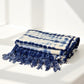 indigo shibori throw