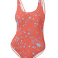 wild clematis one piece swimsuit
