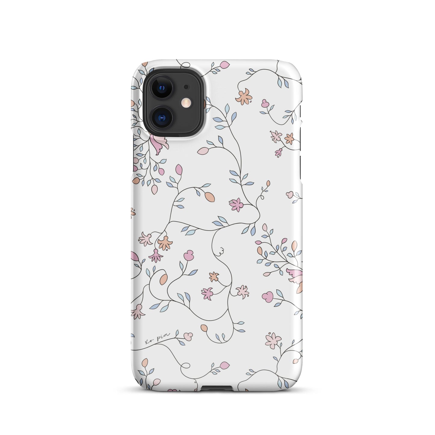 wild clematis snap case for iPhone® in white