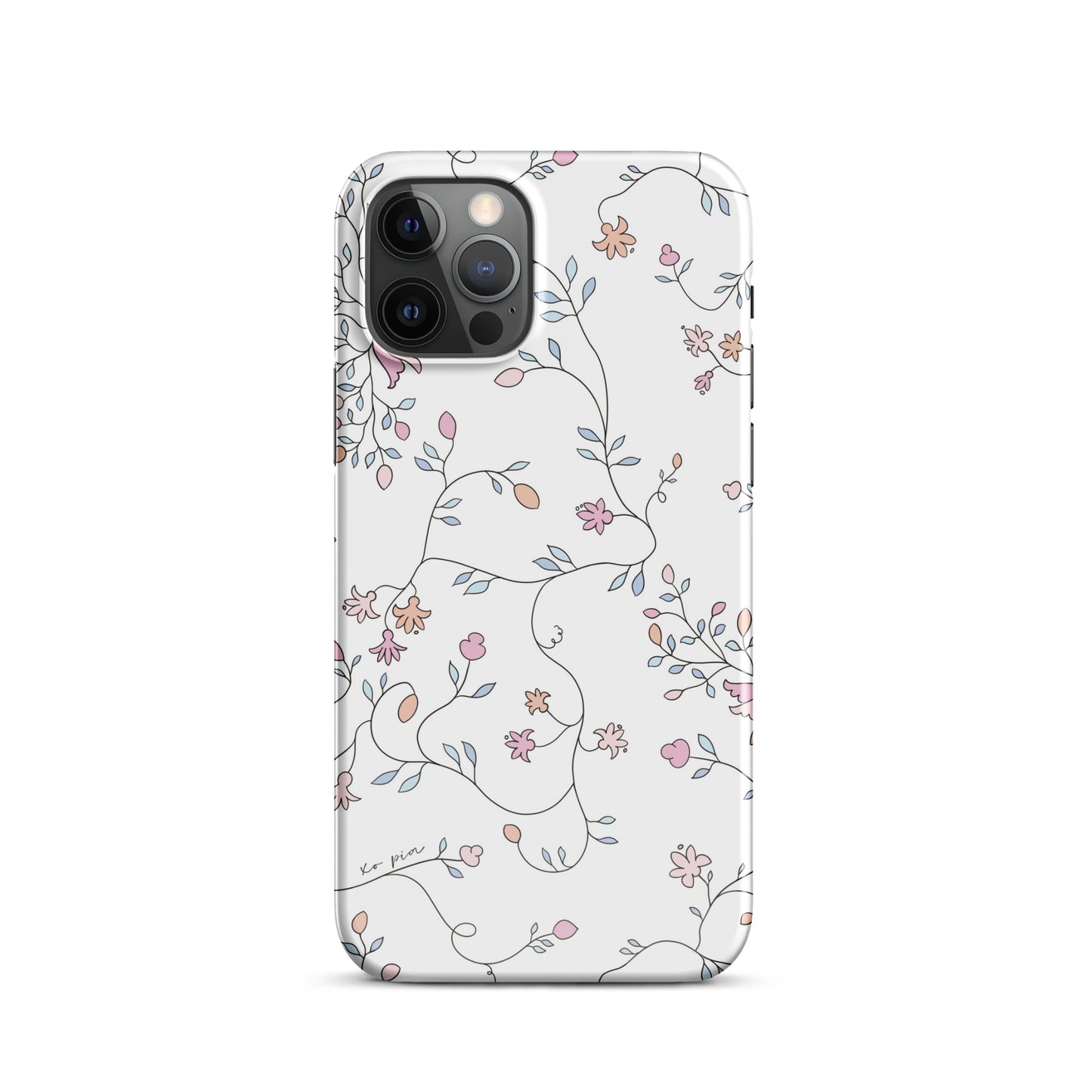 wild clematis snap case for iPhone® in white