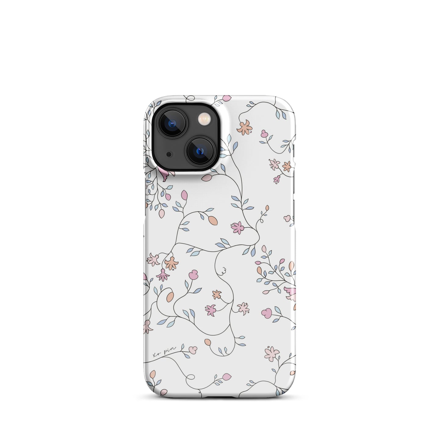 wild clematis snap case for iPhone® in white