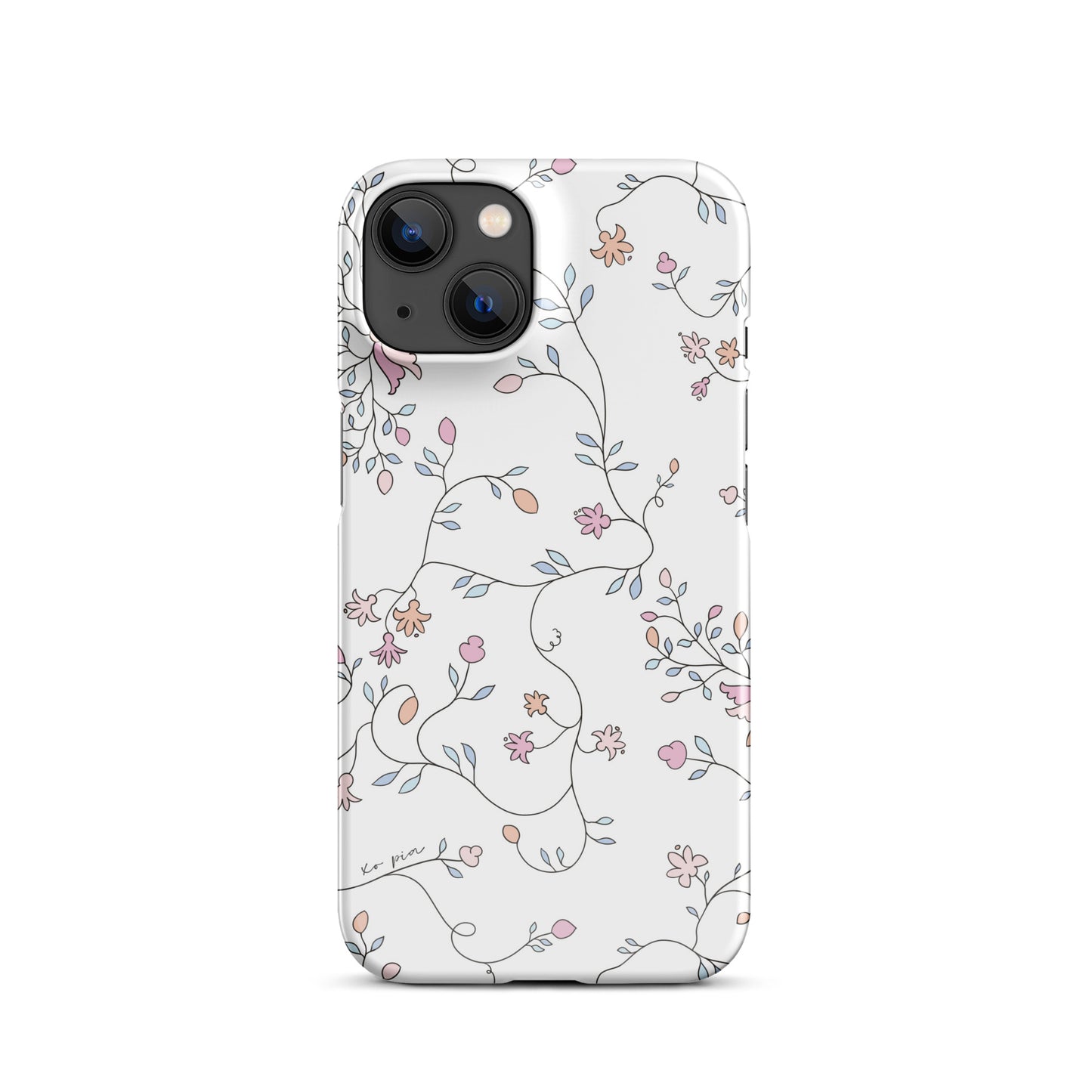 wild clematis snap case for iPhone® in white