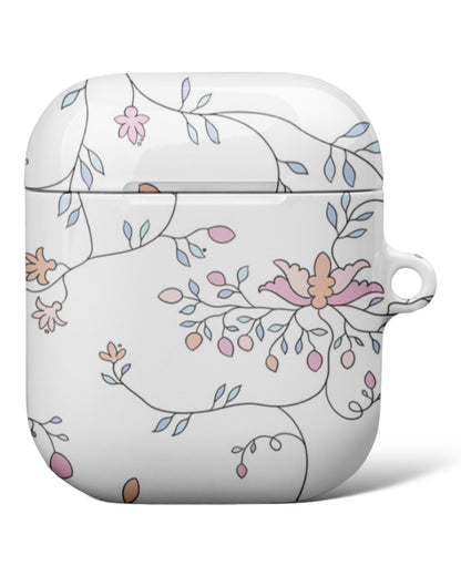 wild clematis case for AirPods® in white