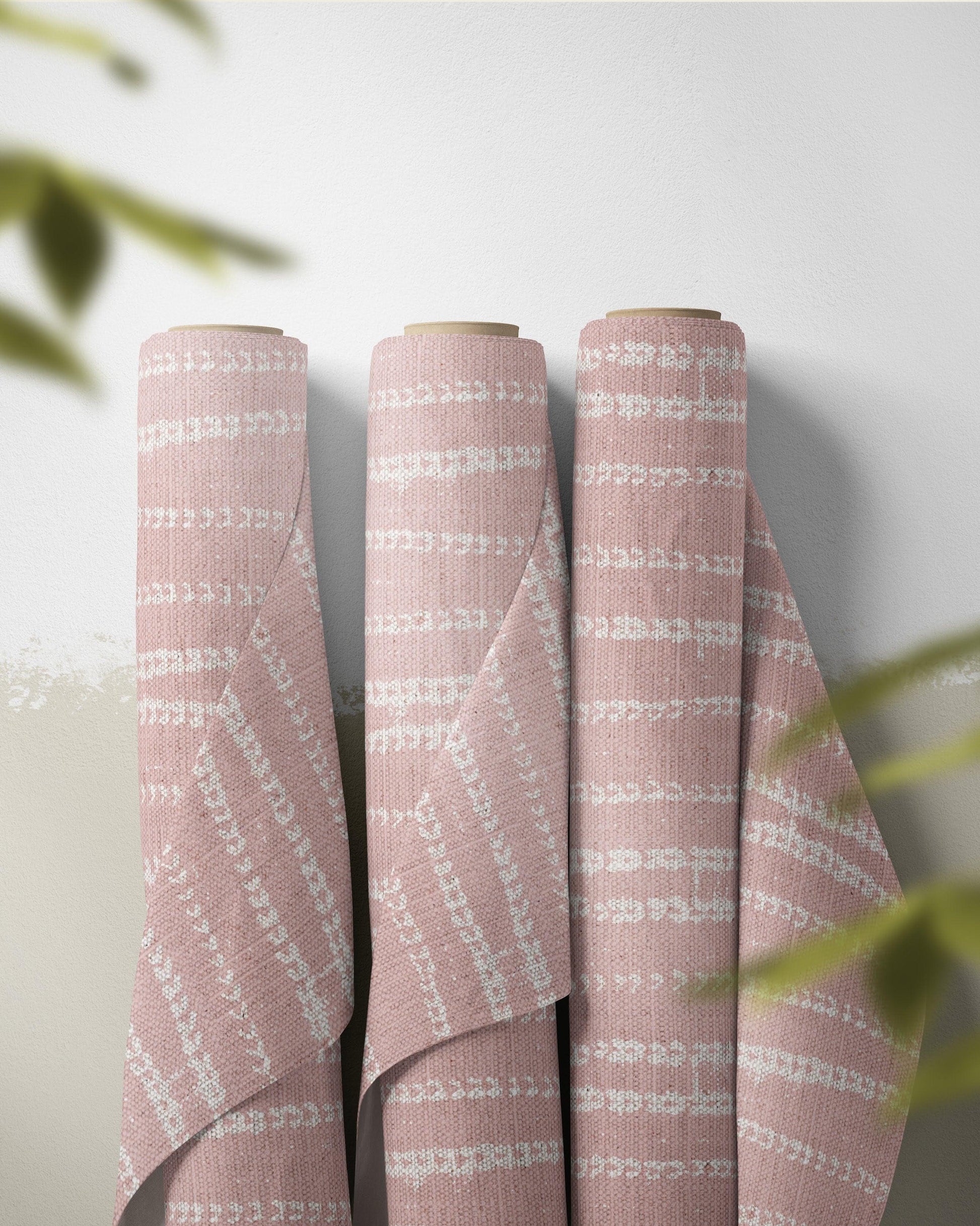 PILLOWPIA fabric by the yard vines print in blush