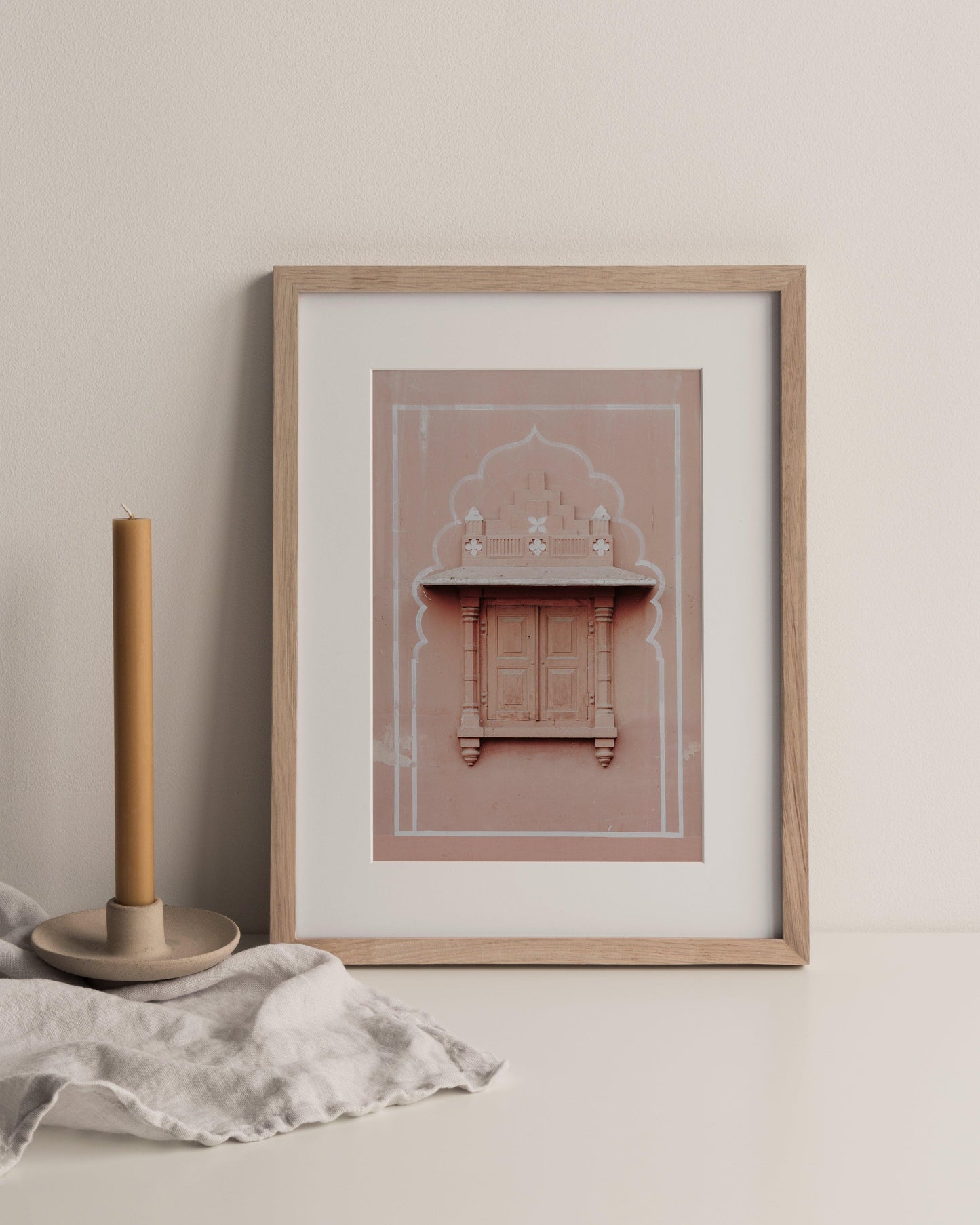 PILLOWPIA pink city triptych center / 12" x 18"