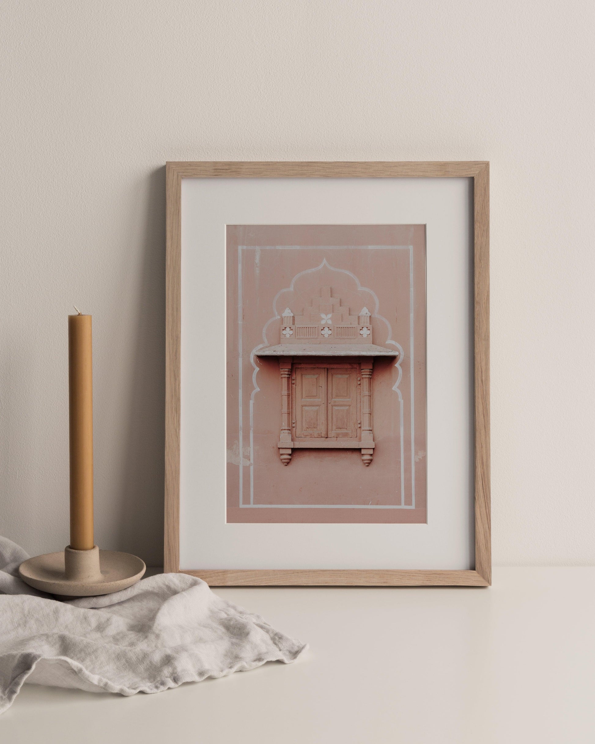 PILLOWPIA pink city triptych center / 12" x 18"