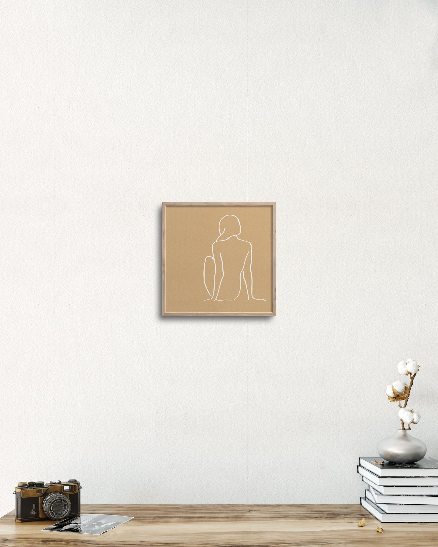 PILLOWPIA figure 1 in camel 10″ × 10″