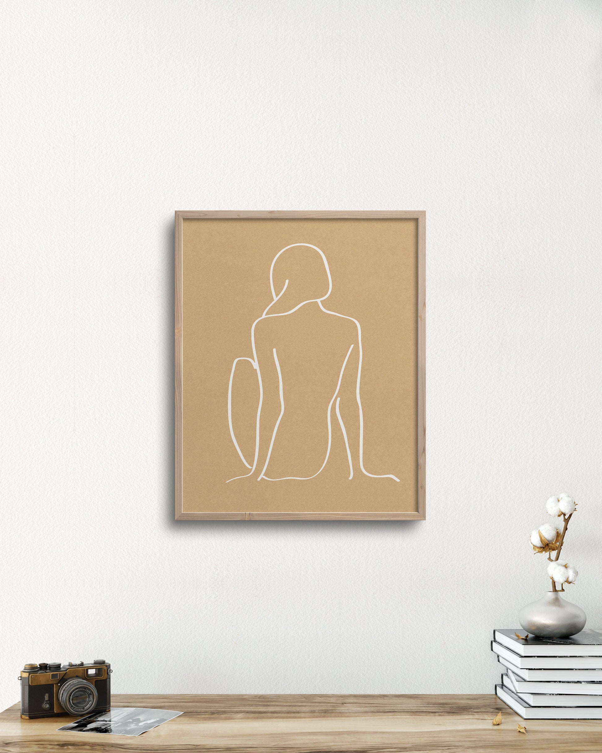 PILLOWPIA figure 1 in camel 16″ × 20″