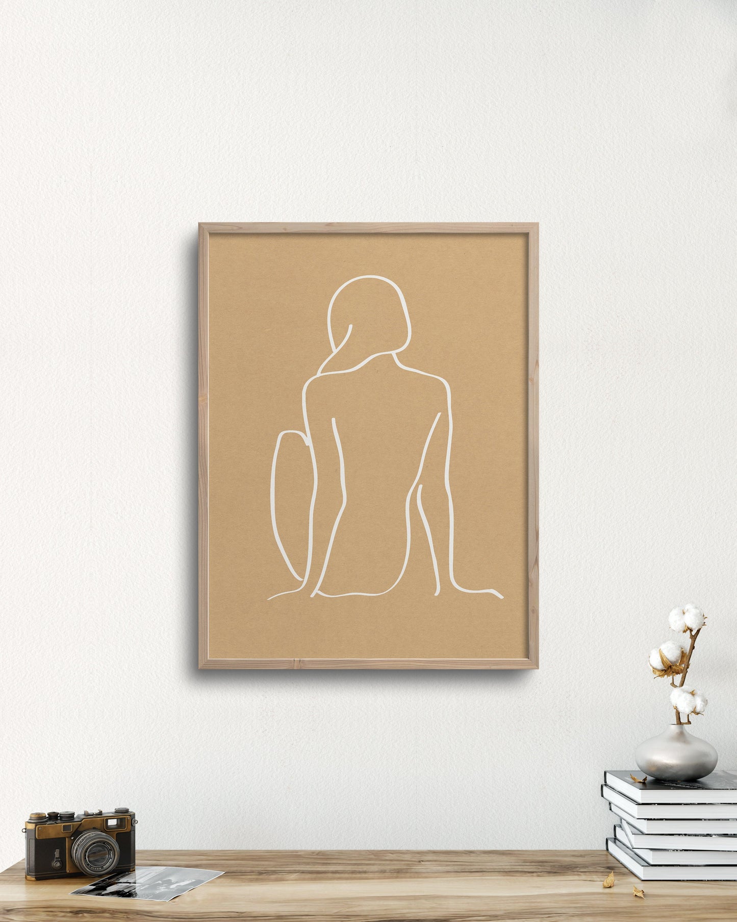 PILLOWPIA figure 1 in camel 18" x 24"