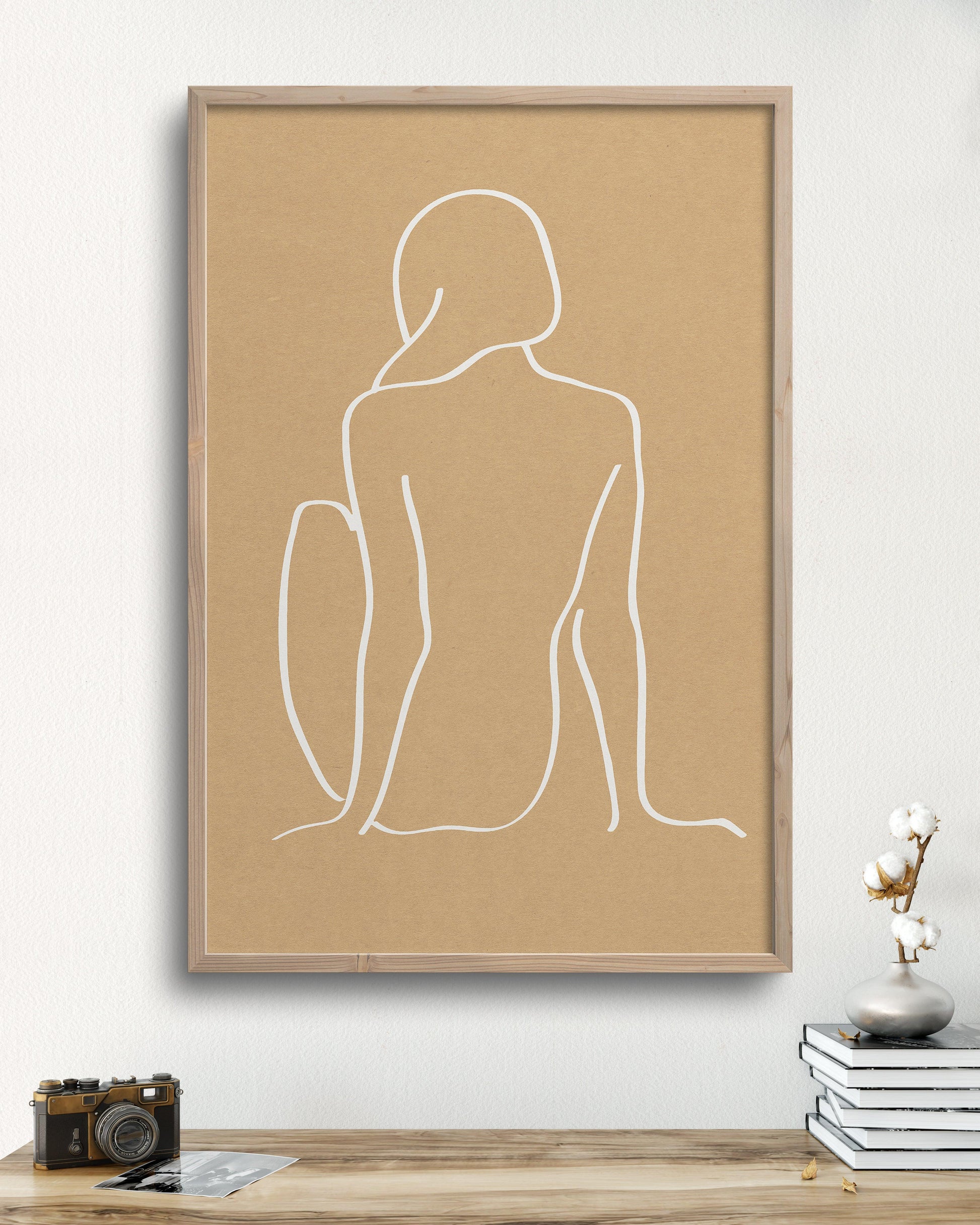 PILLOWPIA figure 1 in camel 24" x 36"