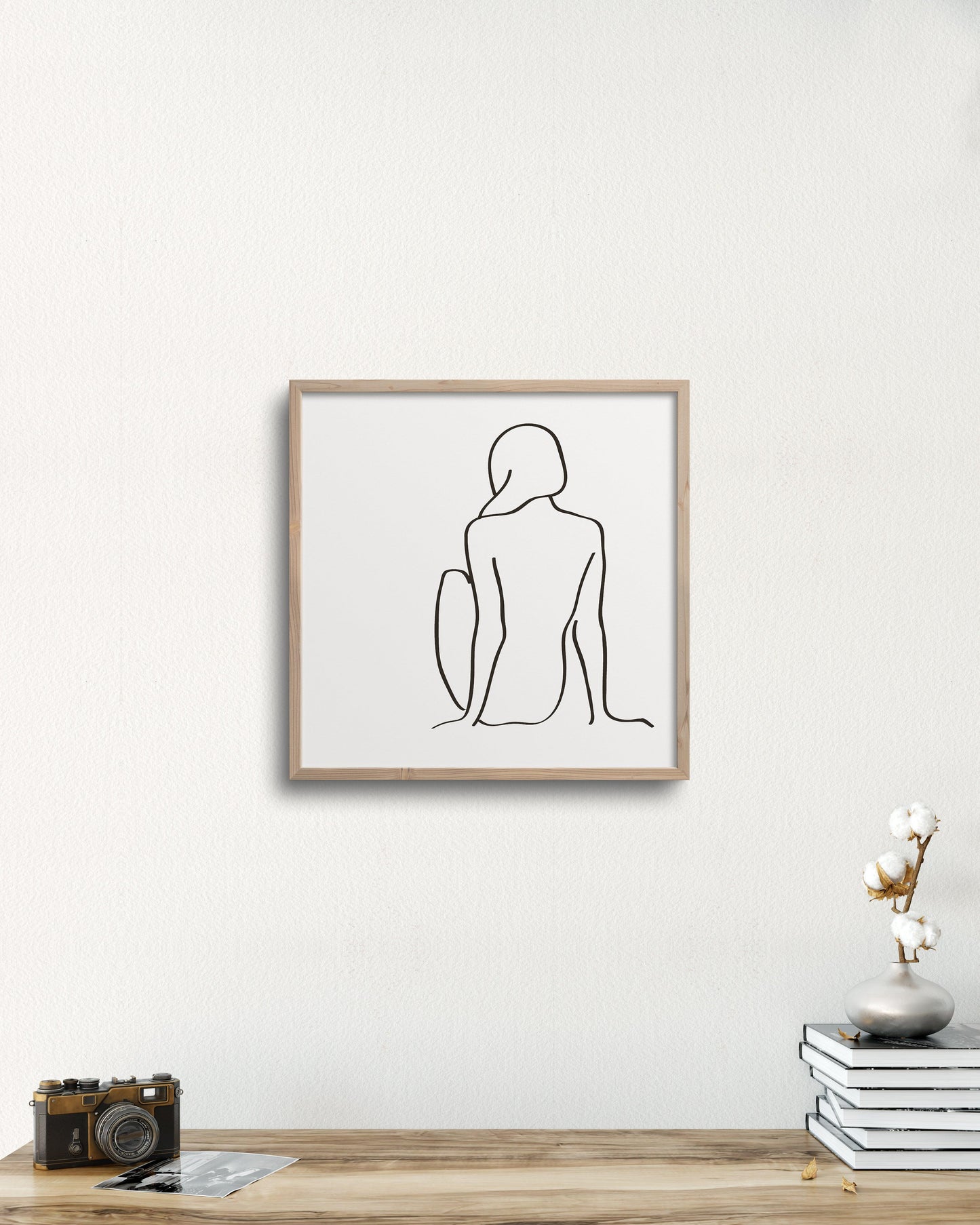 PILLOWPIA figure 1 in chalk 16″×16″